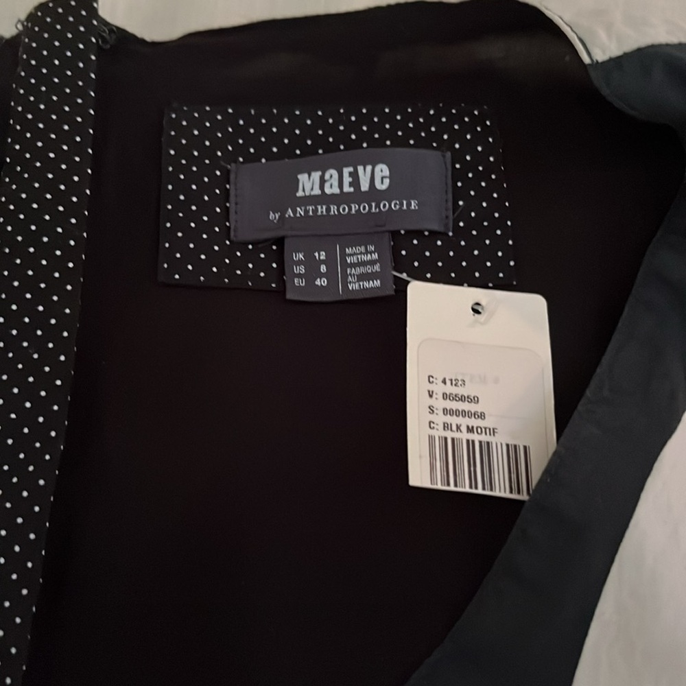 Anthropology Maeve Black and White Midi Dress - Picture 11 of 12